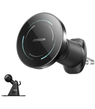Juodas magnetinis automobilinis telefono laikiklis su 15W krovimu "Joyroom JR-ZS502"
