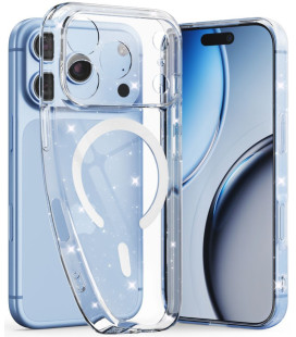 Skaidrus dėklas su blizgučiais Apple iPhone 17 Pro Max / 18 Pro Max telefonui "Tech-Protect Flexair Magsafe"