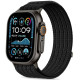 Juoda apyrankė Apple Watch 8 / 9 / 10 / 11 / SE / Ultra (44 / 45 / 46 / 49 mm) laikrodžiui "Tech-Protect Nylon Sport"