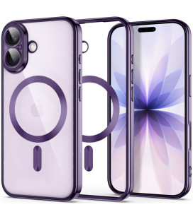 Levandos spalvos / skaidrus dėklas Apple iPhone 17 telefonui "Tech-Protect MagFlex Magsafe"