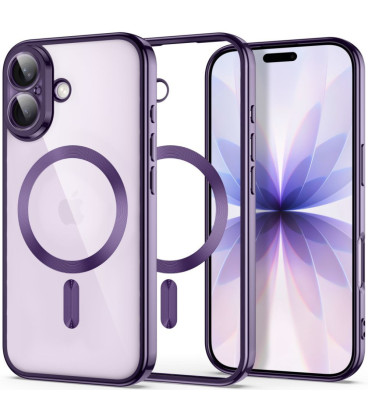 Levandos spalvos / skaidrus dėklas Apple iPhone 17 telefonui "Tech-Protect MagFlex Magsafe"