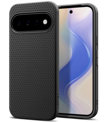Matinis juodas dėklas Google Pixel 11 telefonui "Spigen Liquid Air"