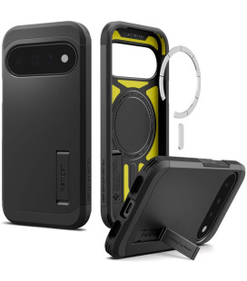 Juodas dėklas Google Pixel 11 telefonui "Spigen Tough Armor MAG Magsafe"
