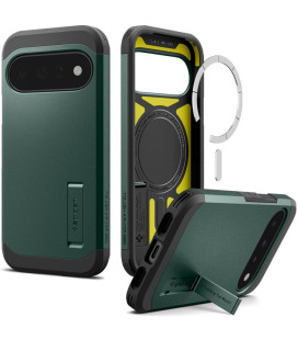 Žalias dėklas Google Pixel 11 telefonui "Spigen Tough Armor MAG Magsafe"