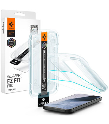 Apsauginis grūdintas stiklas Google Pixel 11 / 11 Pro telefonui "Spigen Glas.TR EZ Fit Pro AC 2-Pack"