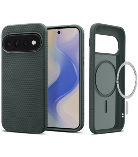 Žalias dėklas Google Pixel 11 Pro telefonui "Spigen Liquid Air MAG Magsafe"