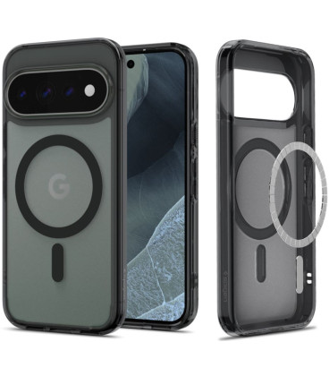 Matinis juodas dėklas Google Pixel 11 Pro telefonui "Spigen Ultra Hybrid Magsafe"