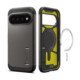 Pilkas (Gunmetal) dėklas Google Pixel 11 Pro telefonui "Spigen Tough Armor MAG Magsafe"