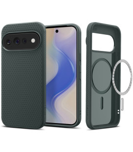 Žalias dėklas Google Pixel 11 Pro XL telefonui "Spigen Liquid Air MAG Magsafe"