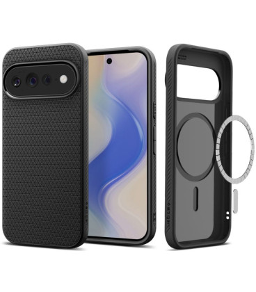 Juodas dėklas Google Pixel 11 Pro XL telefonui "Spigen Liquid Air MAG Magsafe"
