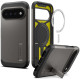 Pilkas (Gunmetal) dėklas Google Pixel 11 Pro XL telefonui "Spigen Tough Armor MAG Magsafe"