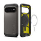 Pilkas (Gunmetal) dėklas Google Pixel 11 Pro XL telefonui "Spigen Tough Armor MAG Magsafe"