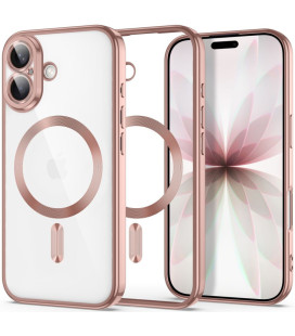 Rausvai auksinės spalvos dėklas Apple iPhone 17 telefonui "Tech-Protect MagFlex Magsafe"