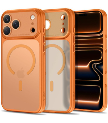Oranžinis dėklas Apple iPhone 17 Pro Max / 18 Pro Max telefonui "Tech-Protect MagPrime Magsafe CC"