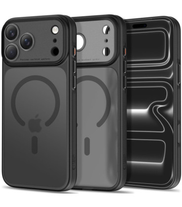 Matinis juodas dėklas Apple iPhone 17 Pro Max / 18 Pro Max telefonui "Tech-Protect MagPrime Magsafe CC"