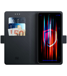 Juodas atverčiamias dėklas Xiaomi 17T telefonui "3mk Wallet Case"