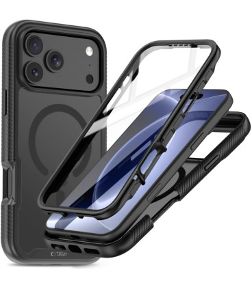 Matinis juodas dėklas Apple iPhone 17 Pro Max / 18 Pro Max telefonui "Tech-Protect Defense Magsafe"