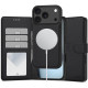 Juodas atverčiamas dėklas Apple Iphone 17 Pro Max / 18 Pro Max telefonui "Tech-Protect Wallet Magsafe"