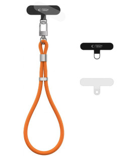 Oranžinis (Cosmic Orange) dirželis telefonui "Tech-Protect C11S Rope Wrist Strap"