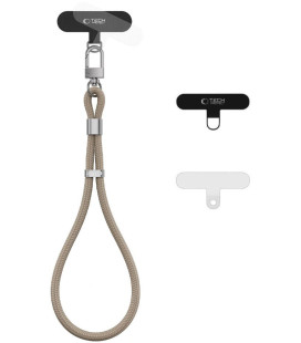 Rudas (Mocha Beige) dirželis telefonui "Tech-Protect C11S Rope Wrist Strap"