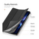 Juodas atverčiamas dėklas Xiaomi Redmi Pad 2 SE 9.7 planšetei "Dux Ducis Domo"