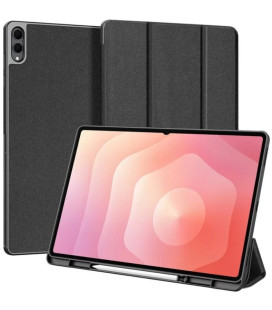 Juodas atverčiamas dėklas Samsung Galaxy Tab S11 Ultra planšetei "Dux Ducis Domo"
