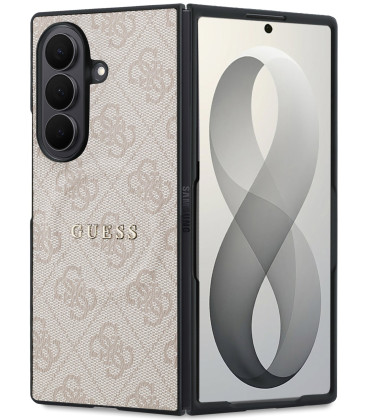 Rožinis dėklas Samsung Galaxy Z Fold 8 Ultra telefonui "Guess PU Leather 4G Magnetic Case"