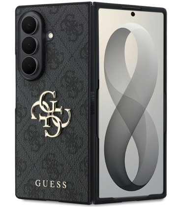 Pilkas dėklas Samsung Galaxy Z Fold 8 Ultra telefonui "Guess PU 4G Metal Logo Case"