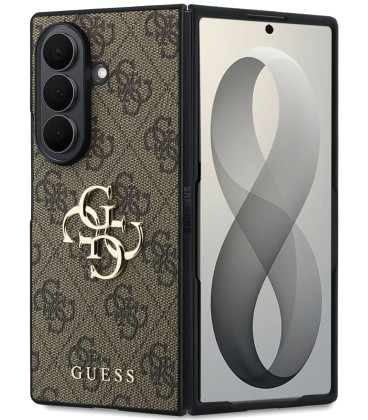 Rudas dėklas Samsung Galaxy Z Fold 8 Ultra telefonui "Guess PU 4G Metal Logo Case"
