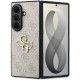 Rožinis dėklas Samsung Galaxy Z Fold 8 Ultra telefonui "Guess PU 4G Metal Logo Case"