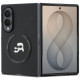 Juodas dėklas Samsung Galaxy Z Fold 8 telefonui "Karl Lagerfeld PU Karl and Choupette Heads Magnetic Case"