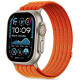 Oranžinė apyrankė Apple Watch 8 / 9 / 10 / 11 / SE / Ultra (44 / 45 / 46 / 49 mm) laikrodžiui "Tech-Protect Nylon Sport"