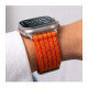 Oranžinė apyrankė Apple Watch 8 / 9 / 10 / 11 / SE / Ultra (44 / 45 / 46 / 49 mm) laikrodžiui "Tech-Protect Nylon Sport"