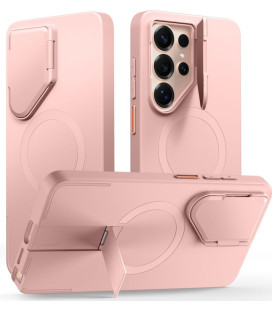 Rožinis dėklas Samsung Galaxy S26 Ultra telefonui "Tech-Protect Kevlar Aura Magsafe"