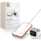 Baltas belaidis 25W Qi2.2 pakrovėjas "Tech-Protect A55 2in1 Magnetic Magsafe"