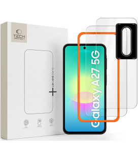 Apsauginis grūdintas stiklas + kameros apsauga Samsung Galaxy A27 5G telefonui "Tech-Protect Easy Set+ 3-Pack"