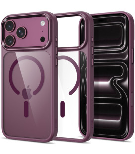 Bordo / skaidrus dėklas Apple iPhone 17 Pro Max / 18 Pro Max telefonui "Tech-Protect Magmat Magsafe CC"