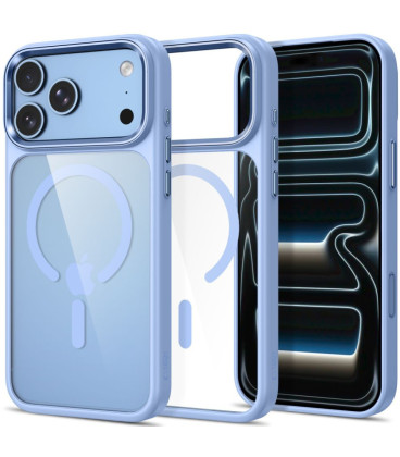 Šviesiai mėlynas / skaidrus dėklas Apple iPhone 17 Pro Max / 18 Pro Max telefonui "Tech-Protect Magmat Magsafe CC"