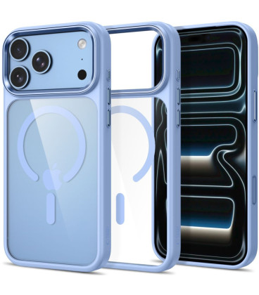 Šviesiai mėlynas / skaidrus dėklas Apple iPhone 17 Pro / 18 Pro telefonui "Tech-Protect Magmat Magsafe CC"