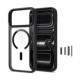 Juodas / skaidrus dėklas Apple iPhone 17 Pro Max / 18 Pro Max telefonui "Tech-Protect Magmat Magsafe CC"