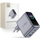 Pilkas 1xUSB-A + 2xUSB-C PD100W / QC3.0 pakrovėjas "Tech-Protect PowerVision NC100W-GaN 3-Port"