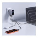 Pilkas 1xUSB-A + 2xUSB-C PD100W / QC3.0 pakrovėjas "Tech-Protect PowerVision NC100W-GaN 3-Port"