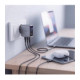 Pilkas 1xUSB-A + 2xUSB-C PD100W / QC3.0 pakrovėjas "Tech-Protect PowerVision NC100W-GaN 3-Port"
