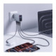 Pilkas 1xUSB-A + 3xUSB-C PD140W / QC3.0 pakrovėjas "Tech-Protect PowerVision NC140W-GaN 4-Port"