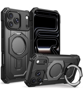 Matinis juodas dėklas Apple iPhone 17 Pro Max / 18 Pro Max telefonui "Tech-Protect MagForce Magsafe"
