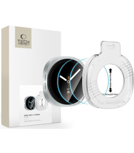 Apsauginis grūdintas stiklas Samsung Galaxy Watch 8 / 9 (40 mm) laikrodžiui "Tech-Protect Easy Set+ 2-Pack"