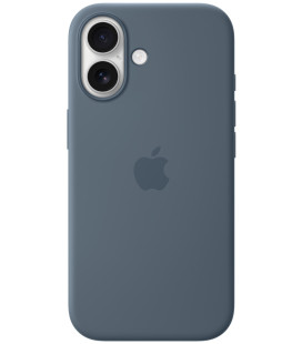 Originalus mėlynas (Anchor Blue) "Silicone Magsafe Cover" dėklas Apple iPhone 17 telefonui "MGEW4ZM/A"