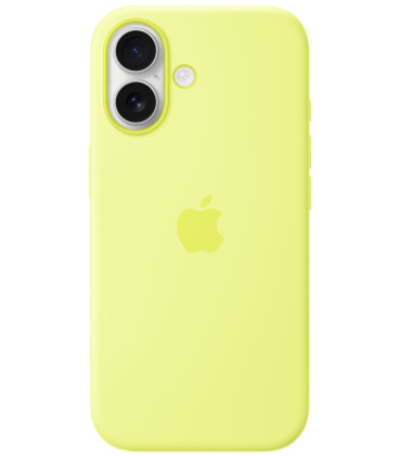 Originalus geltonas (Neon Yeallow) "Silicone Magsafe Cover" dėklas Apple iPhone 17 telefonui "MGEV4ZM/A"