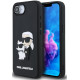 Juodas dėklas Apple iPhone 16e / 17e telefonui "Karl Lagerfeld 3D Rubber Karl and Choupette Case"