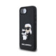 Juodas dėklas Apple iPhone 16e / 17e telefonui "Karl Lagerfeld 3D Rubber Karl and Choupette Case"